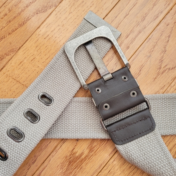 ESPRIT Striped Multicolour Cotton Webbed Casual Belt M/L - Picture 7 of 10